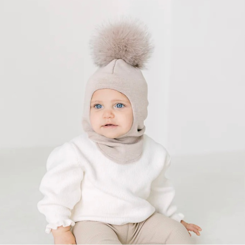 Skoki Kids Winter Hat in Oatmeal, Size 1
